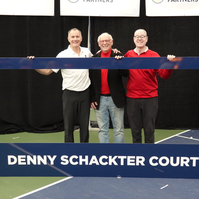 Brad Dancer, Men's Tennis Coach at the University of Illinois, Denny Schackter and Paul MacDonald